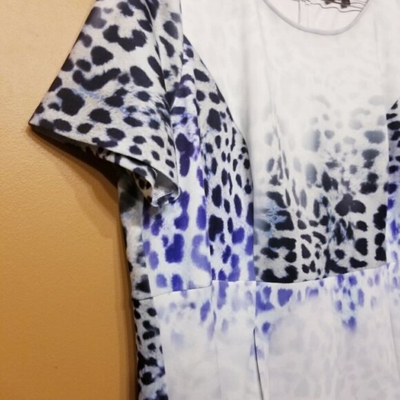 Eloquii | Fit & Flare Cheetah Print Midi Length Dress (Size 22) - Picture 5 of 9